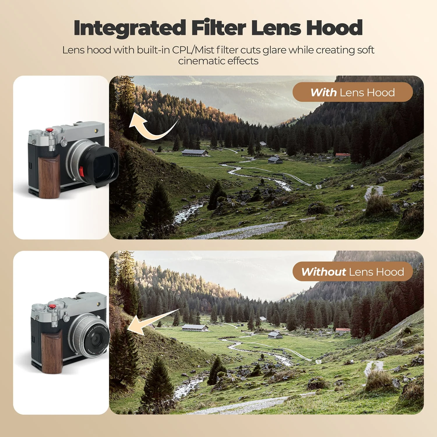 Freewell Real Lens Hood for Fuji GFX100RF (Silver) - Image 4