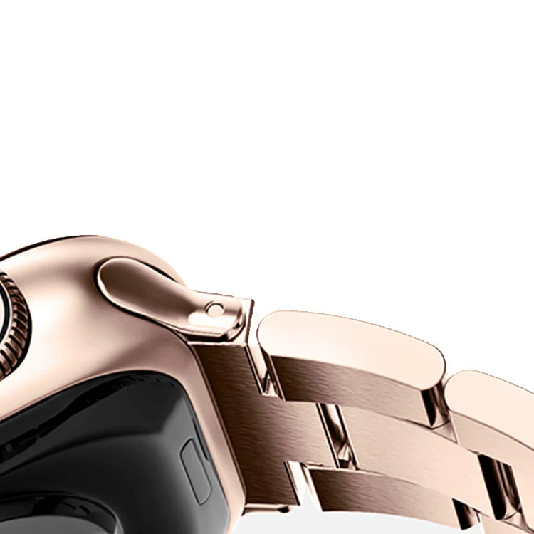 Friendie Sydney Collection Steel Link Band for Apple Watch 7/8/9/10/11/SE  (Rose) [Small] 38/39/40/41/42mm - Image 2