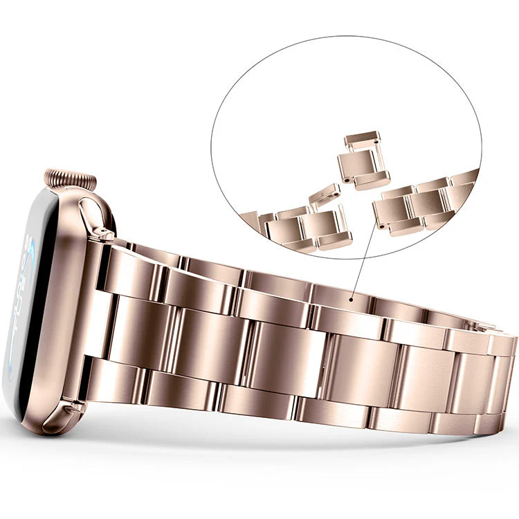 Friendie Sydney Collection Steel Link Band for Apple Watch 7/8/9/10/11/SE  (Rose) [Small] 38/39/40/41/42mm - Image 5