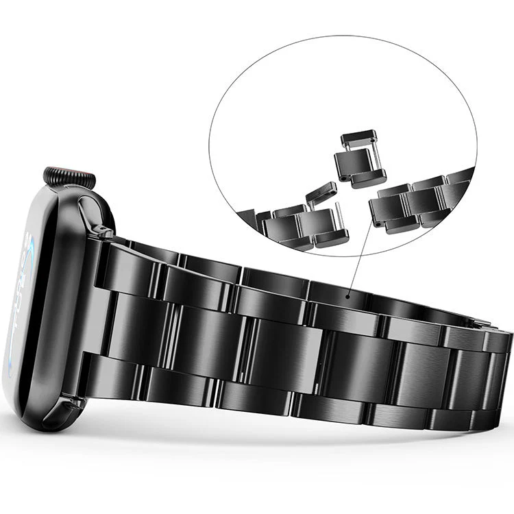 Friendie Sydney Steel Link Band for Apple Watch - Black (Large) - Image 4