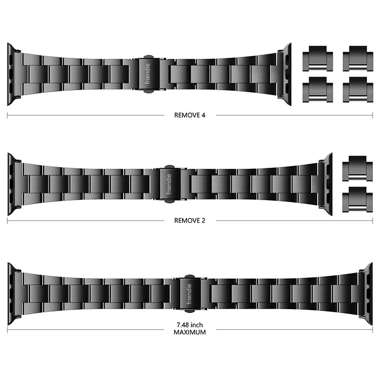 Friendie Sydney Steel Link Band for Apple Watch - Black (Large) - Image 6