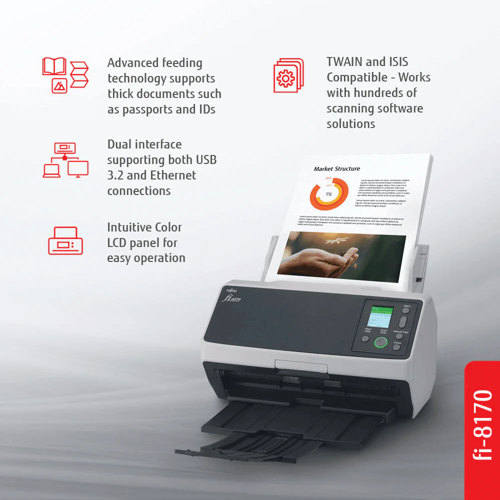 Fujitsu Ricoh FI-8170 Image Document Scanner - Image 4