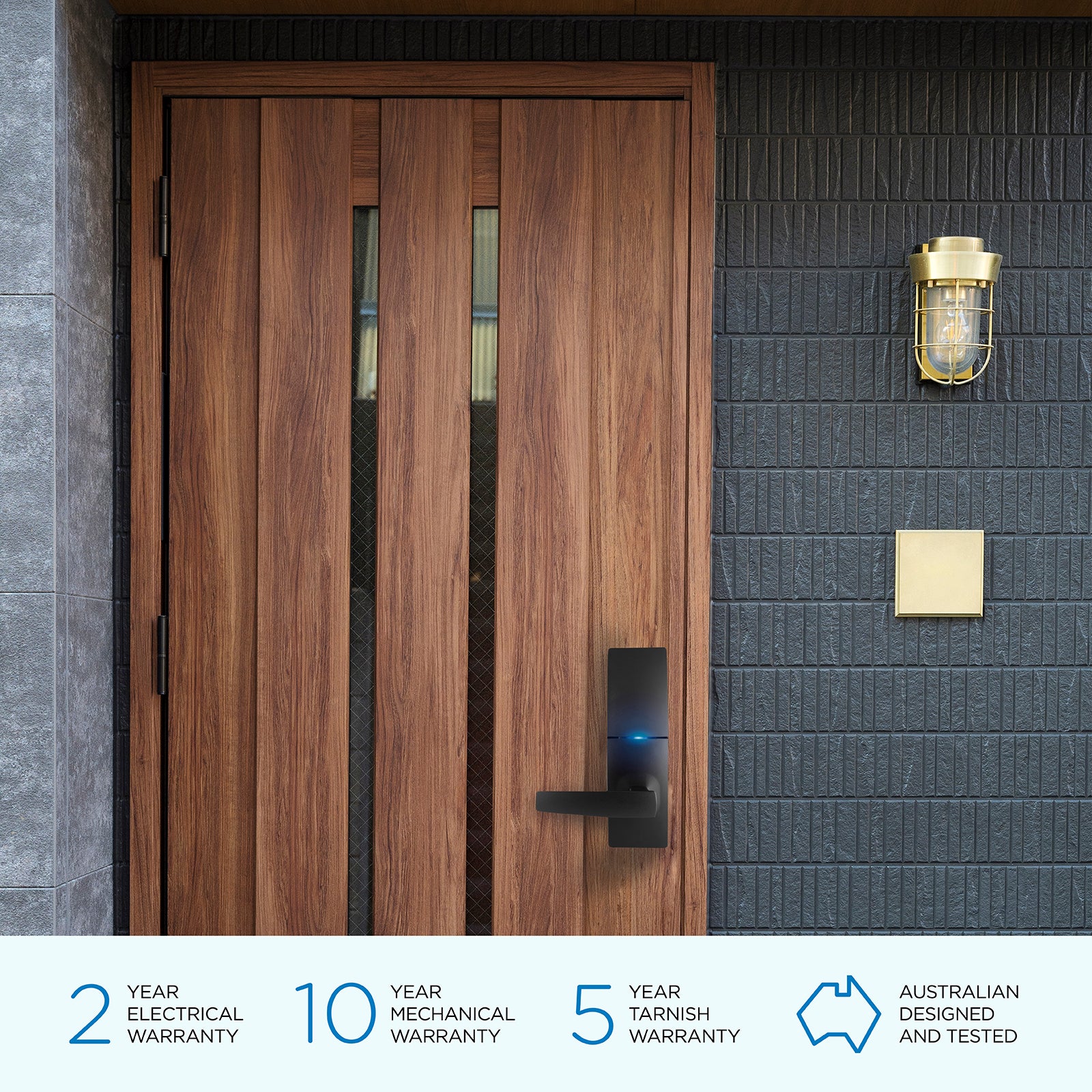 Gainsborough Freestyle WIFI Entrance Trilock (Matte Black) - Image 8