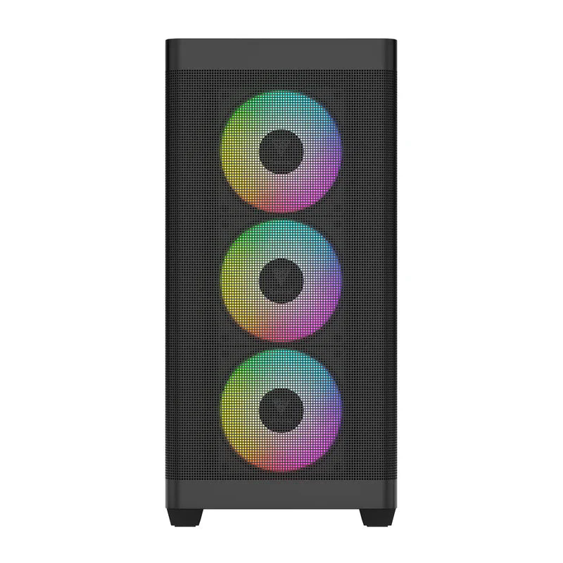 Gamdias ATHENA M3 Computer Case ATX Mid Tower with 4x ARGB Fans (Black) - Image 4