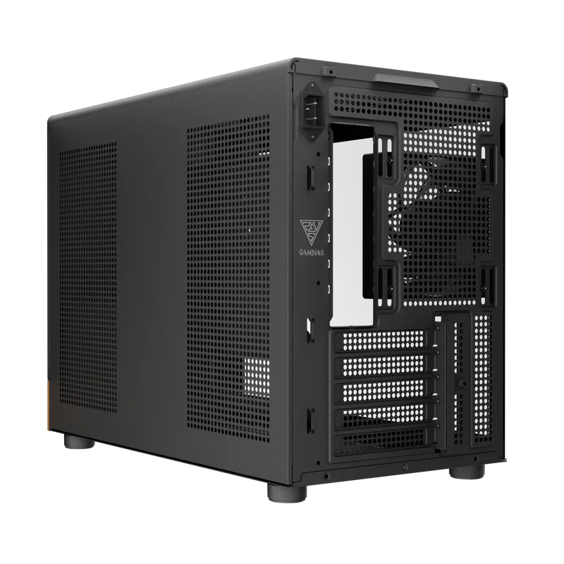 Gamdias ATHENA M4M M-ATX PC Case Tempered Glass Wood Design 3 PWM Fans - Image 5