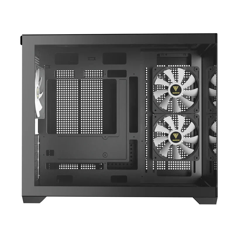 Gamdias AURA GC10M V2 M-ATX PC Case Tempered Glass with 3 ARGB Fans (Black) - Image 7