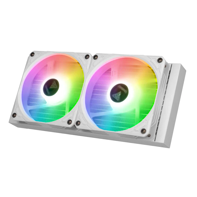 Gamdias CHIONE M3-240W ARGB 240mm Liquid CPU Cooler White - Image 2