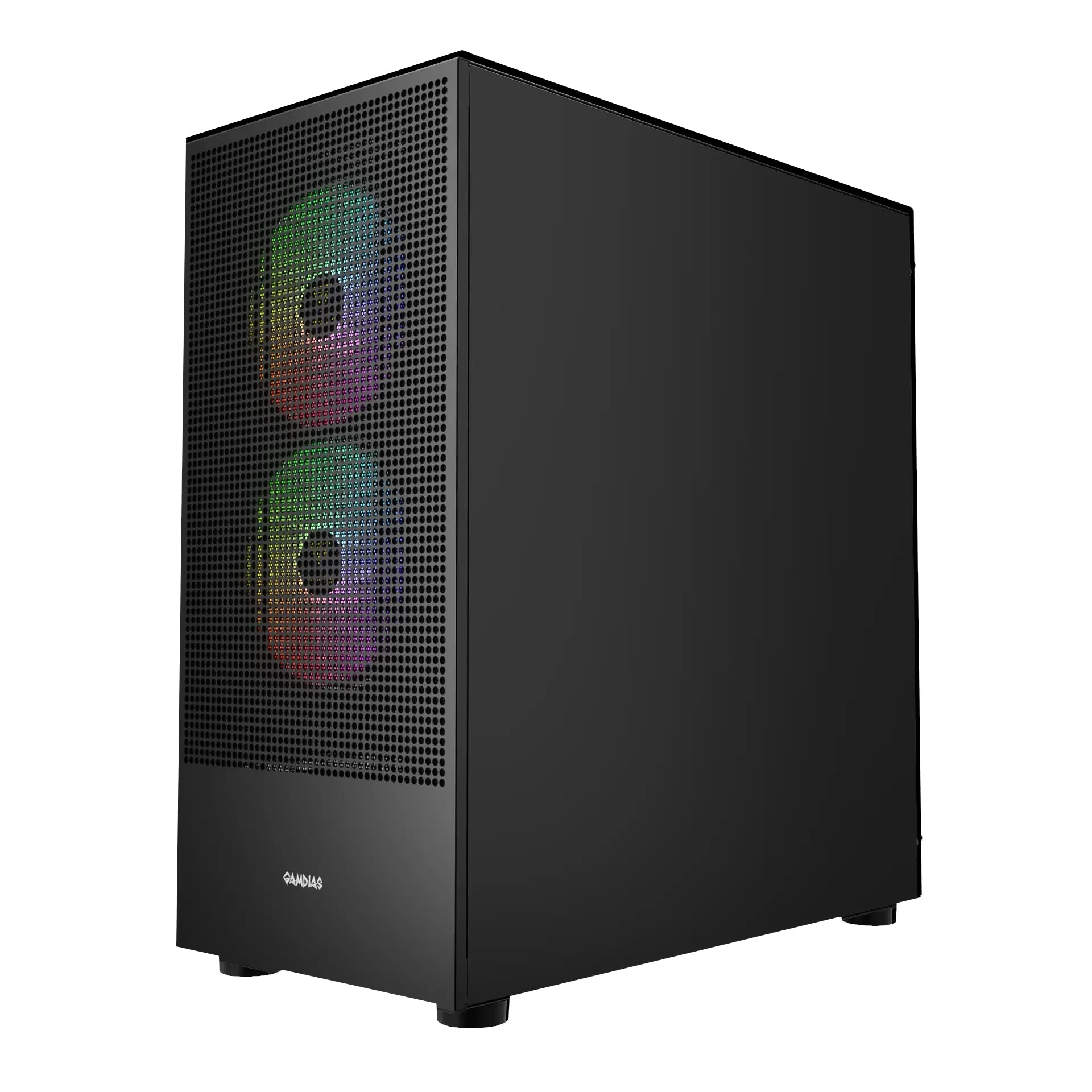Gamdias Talos E3 Mesh Computer Case ATX Mid Tower with 3x ARGB Fans (Black) - Image 3