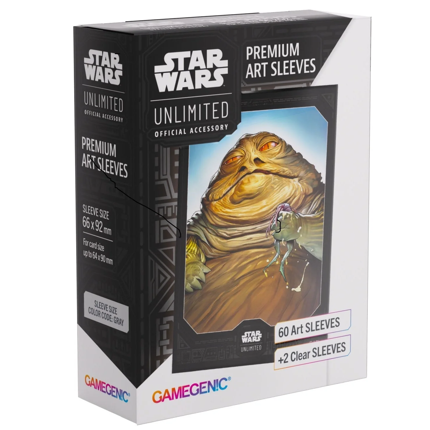 Gamegenic Star Wars Unlimited Premium Art Sleeves - Jabba the Hutt 66mmx92mm 62 Sleeves Per Pack - Image 2