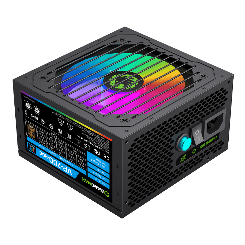 Gamemax VP-700-RGB 700W RGB Power Supply (Black)