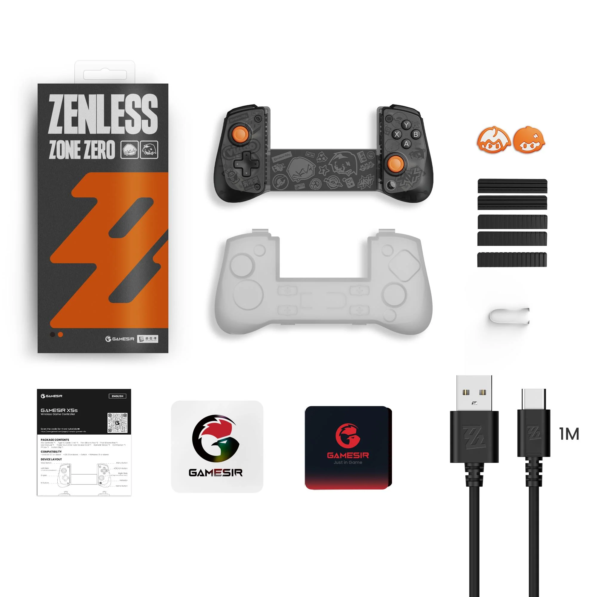 GameSir X5s Zenless Zone Zero Edition Wireless Mobile Controller (Phantom Black) - Image 4