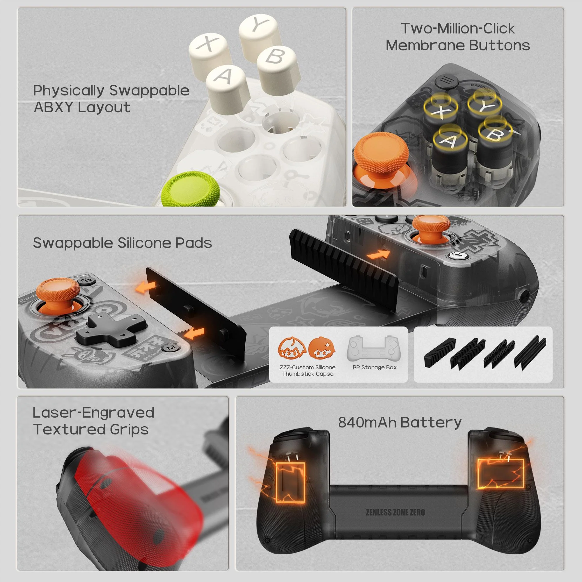 GameSir X5s Zenless Zone Zero Edition Wireless Mobile Controller (Veil White) - Image 13