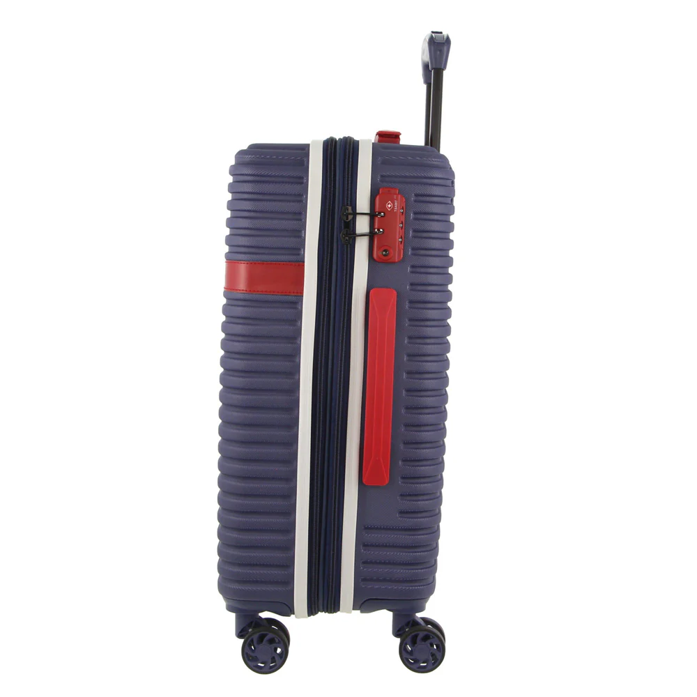 GAP Hard-Shell Suitcase 4 Wheel Hidden Pocket Cabin Luggage 56cm Navy - Image 3