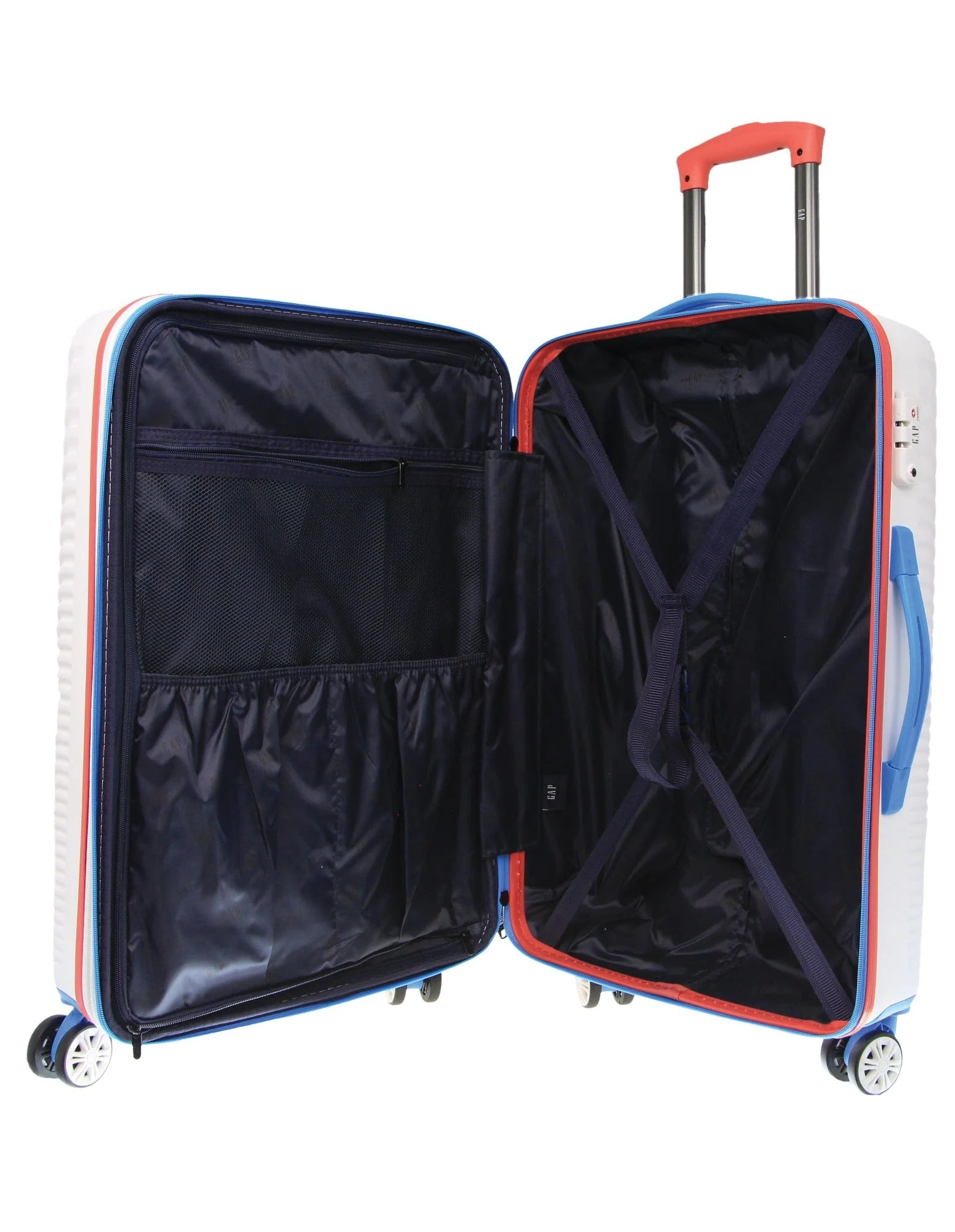 GAP Large Hard-Shell Luggage & Mini Beauty Travel Case Set w/ Tag White - Image 2