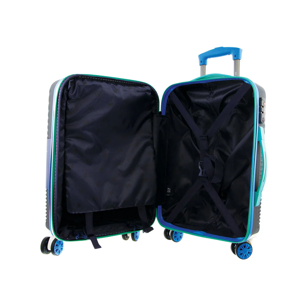 GAP Stripe Hard-Shell Cabin Suitcase TSA Lock Luggage 56x35cm Black - Image 3