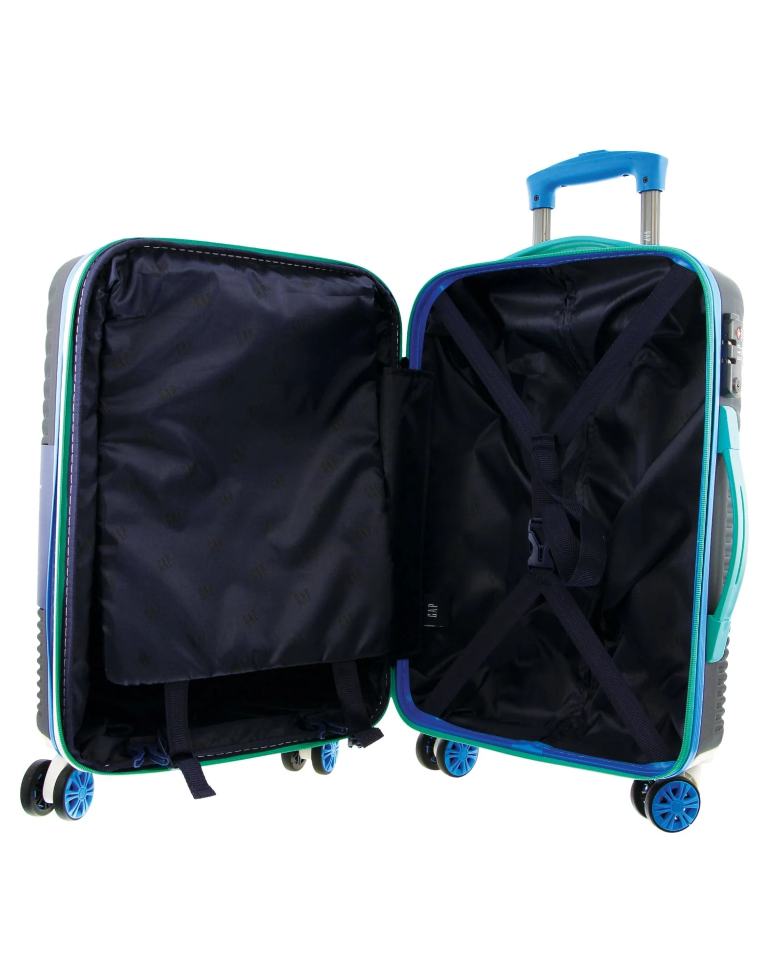 GAP Stripe Hard-Shell Cabin Suitcase TSA Lock Luggage 56x35cm Black - Image 7
