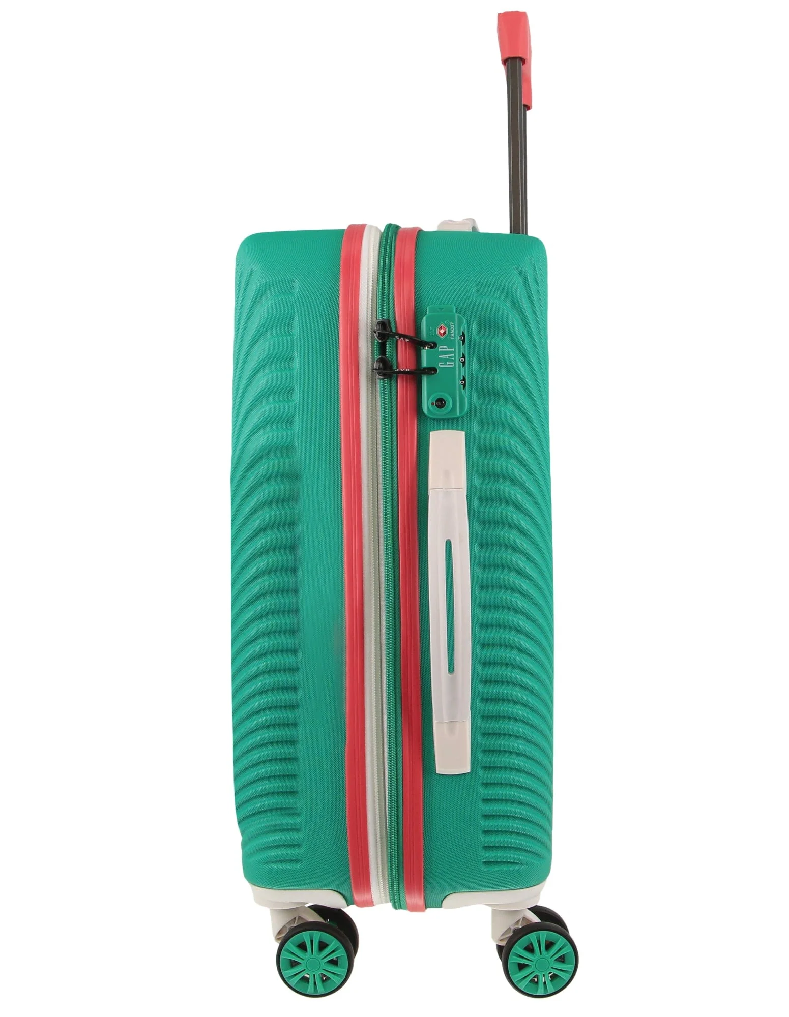 GAP Stripe Hard-Shell Cabin Suitcase TSA Lock Luggage 56x35cm Turquoise - Image 8