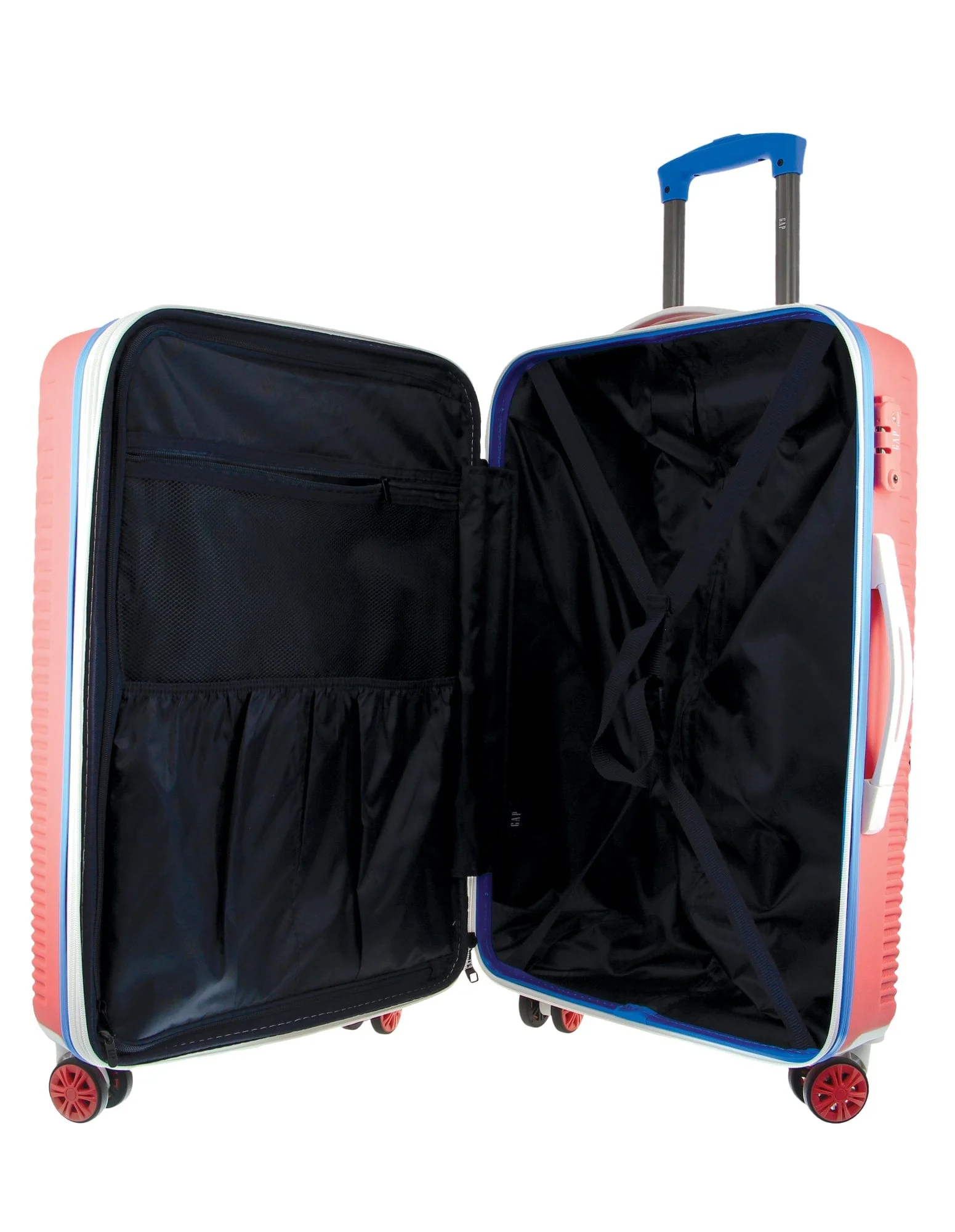 GAP Stripe Travel Hard-Shell Suitcase Medium Luggage 67x46cm Coral - Image 6