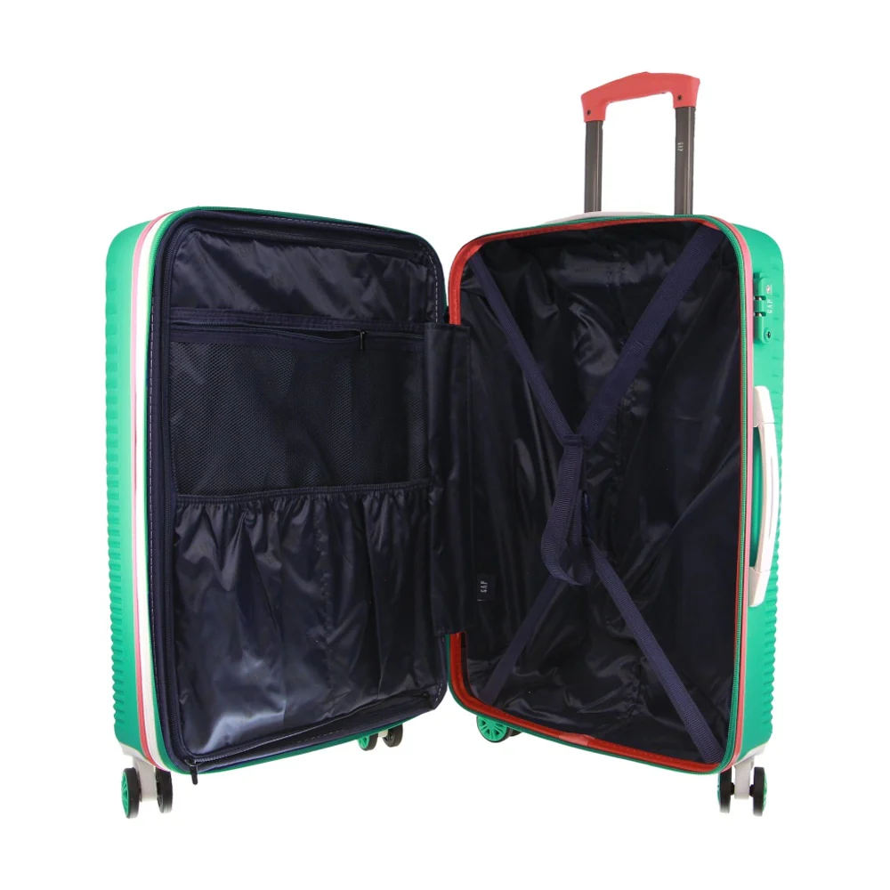 GAP Stripe Travel Hard-Shell Suitcase Medium Luggage 67x46cm Turquoise - Image 2