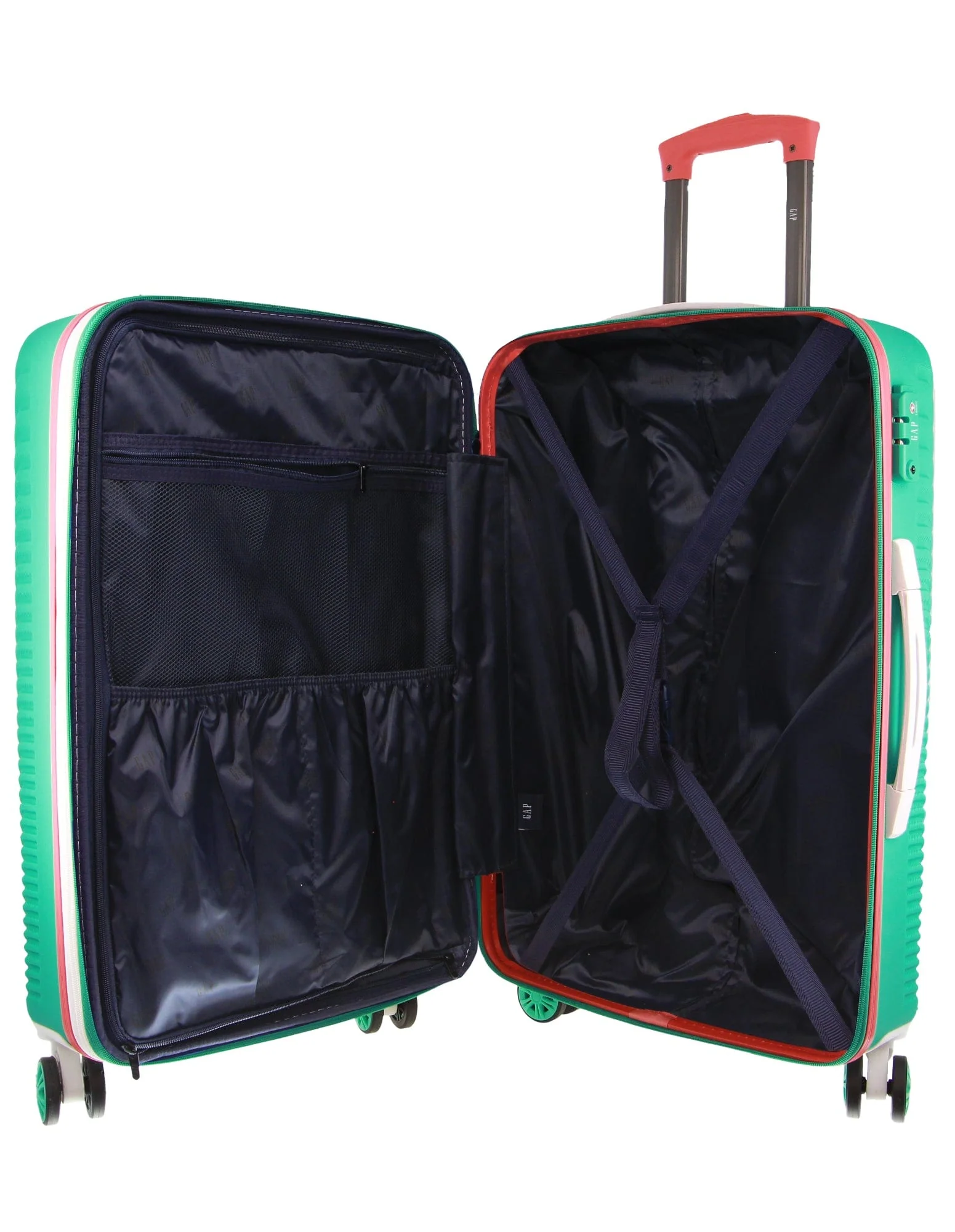 GAP Stripe Travel Hard-Shell Suitcase Medium Luggage 67x46cm Turquoise - Image 6