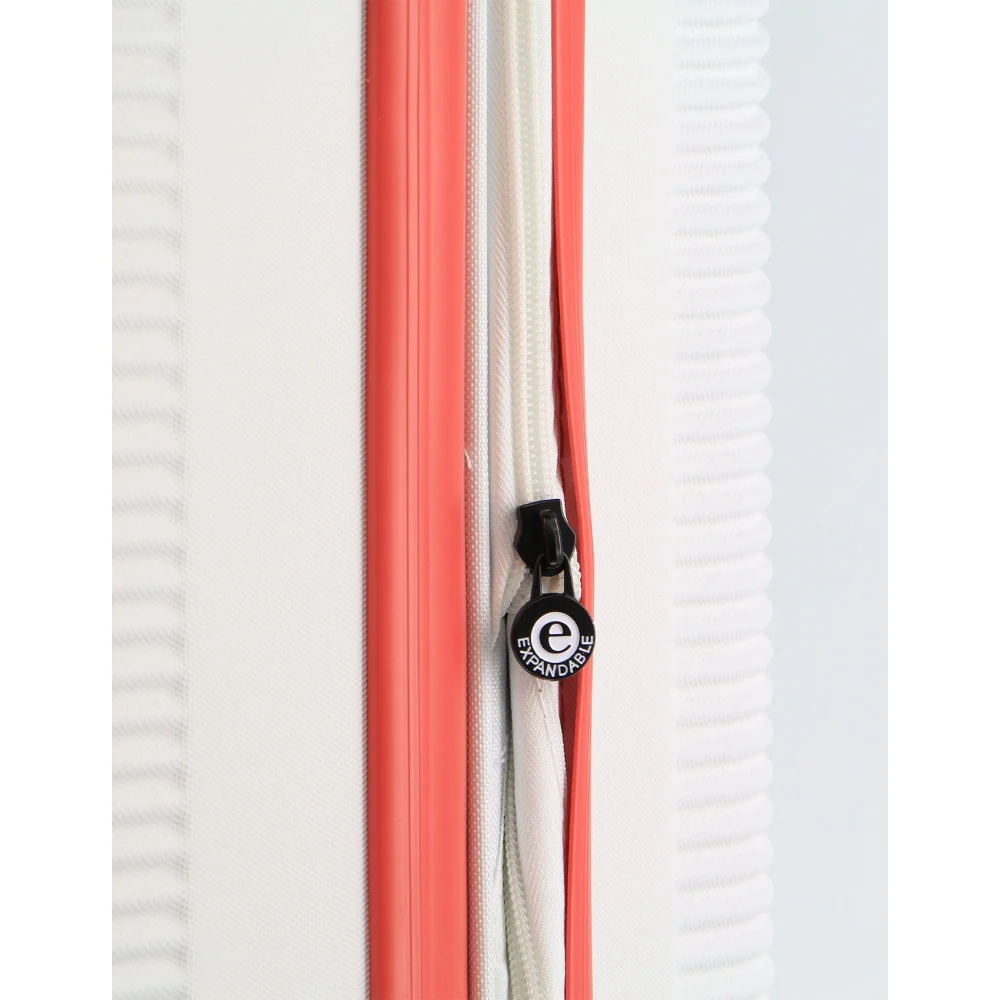 GAP Stripe Travel Hard-Shell Suitcase Medium Luggage 67x46cm White - Image 5