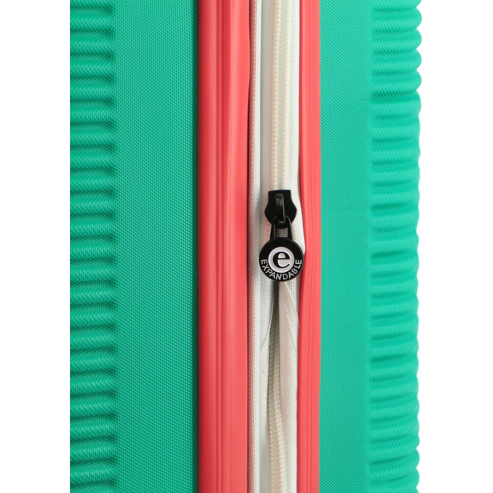 GAP Stripe Travel Suitcase Hard-Shell TSA Lock Large Luggage 76cm Turquoise - Image 5