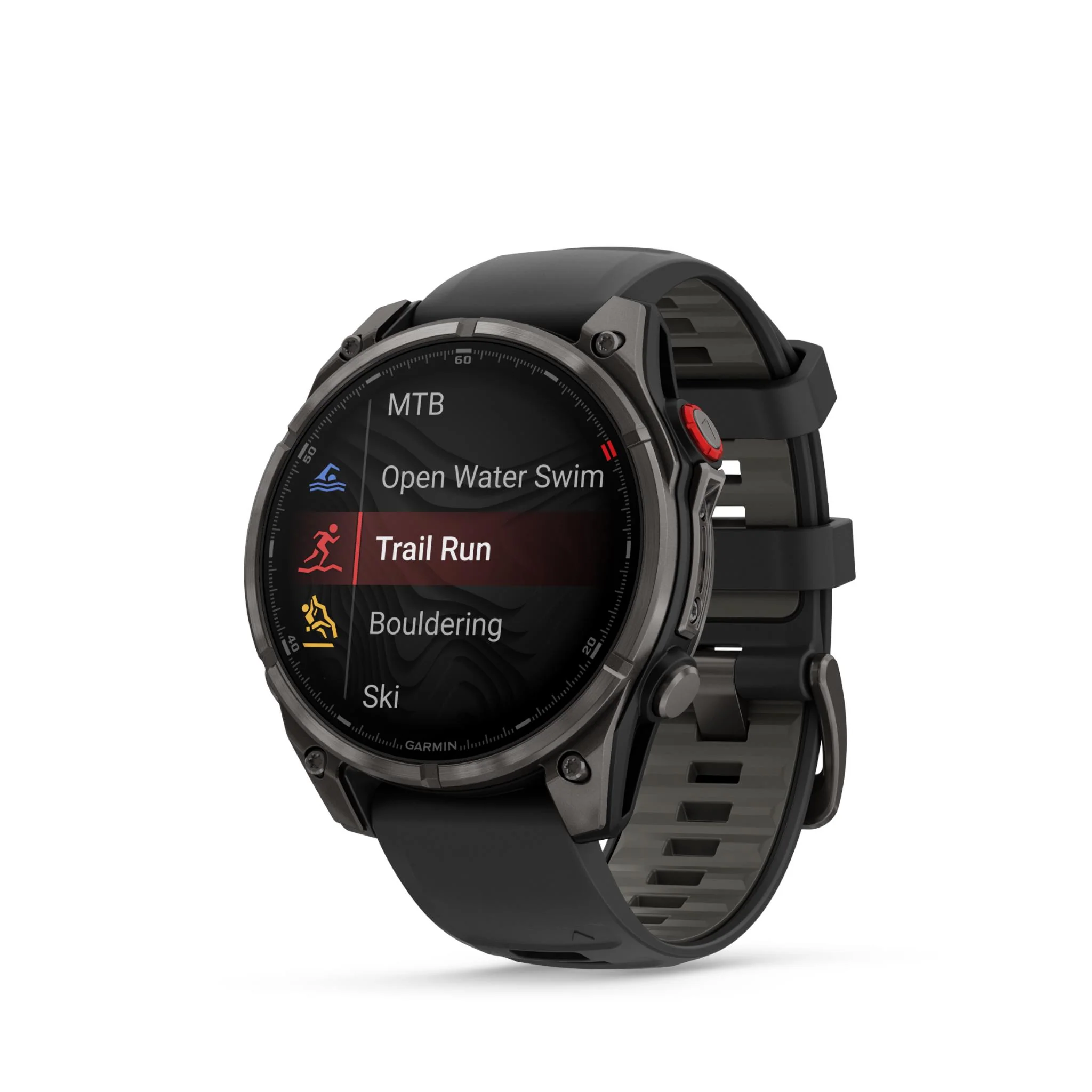 Garmin Fenix 8 Pro 47mm AMOLED Sapphire Edition Carbon Grey Titanium with Black + Pebble Grey Band - Image 5