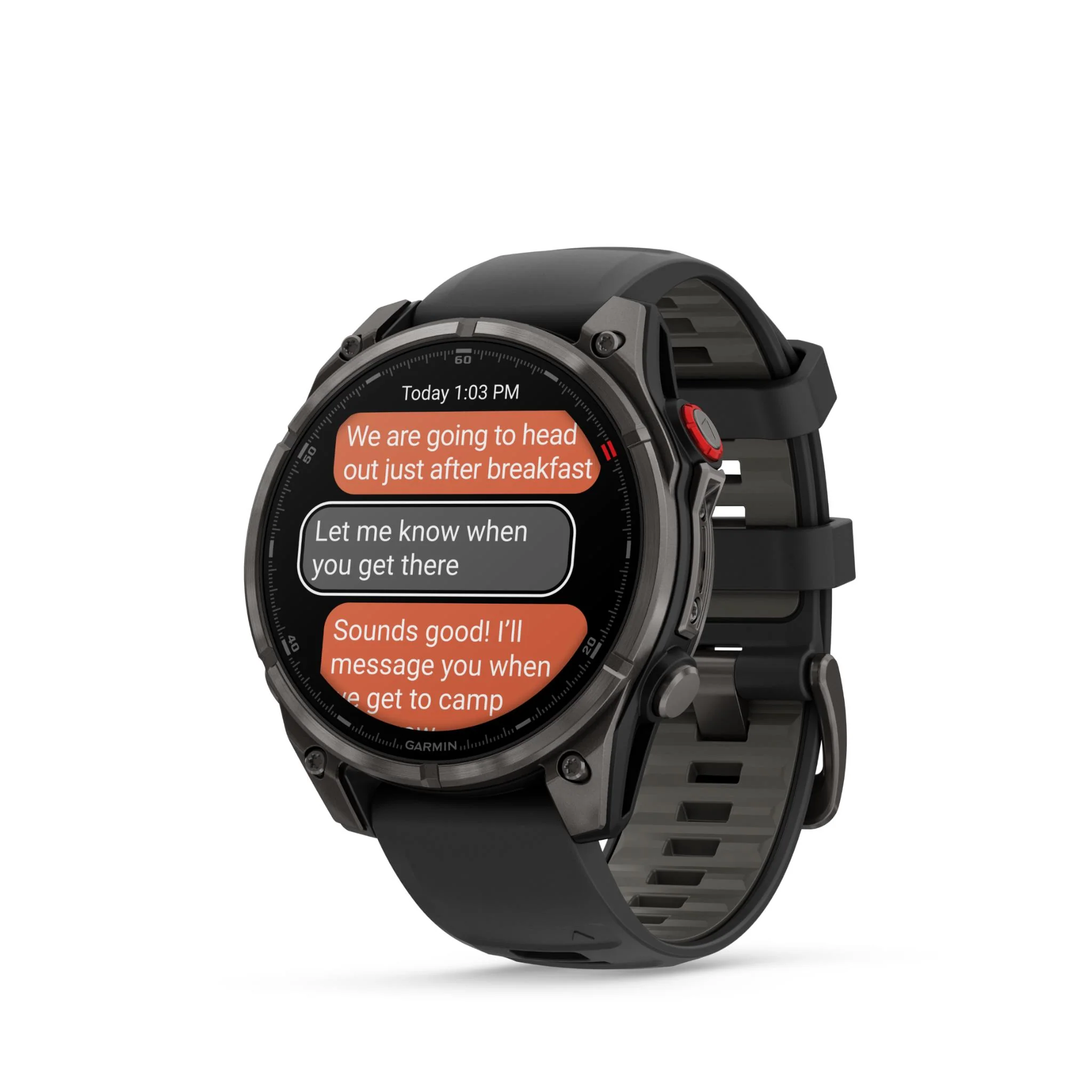Garmin Fenix 8 Pro 47mm AMOLED Sapphire Edition Carbon Grey Titanium with Black + Pebble Grey Band - Image 8