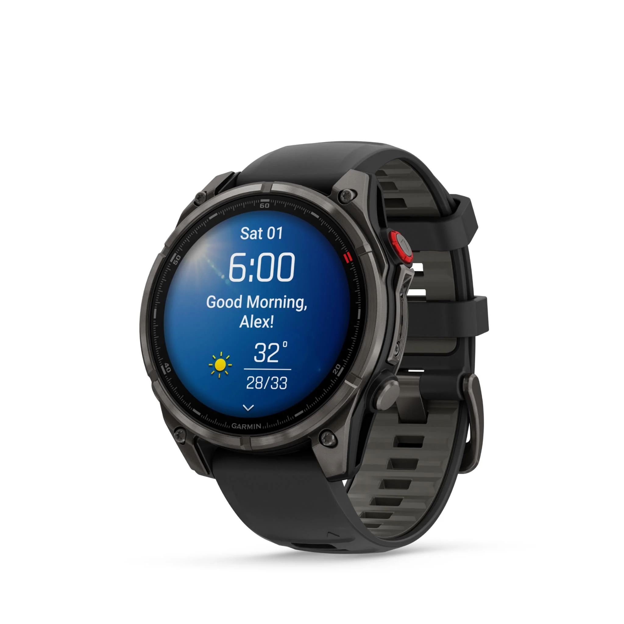 Garmin Fenix 8 Pro 47mm AMOLED Sapphire Edition Carbon Grey Titanium with Black + Pebble Grey Band - Image 9