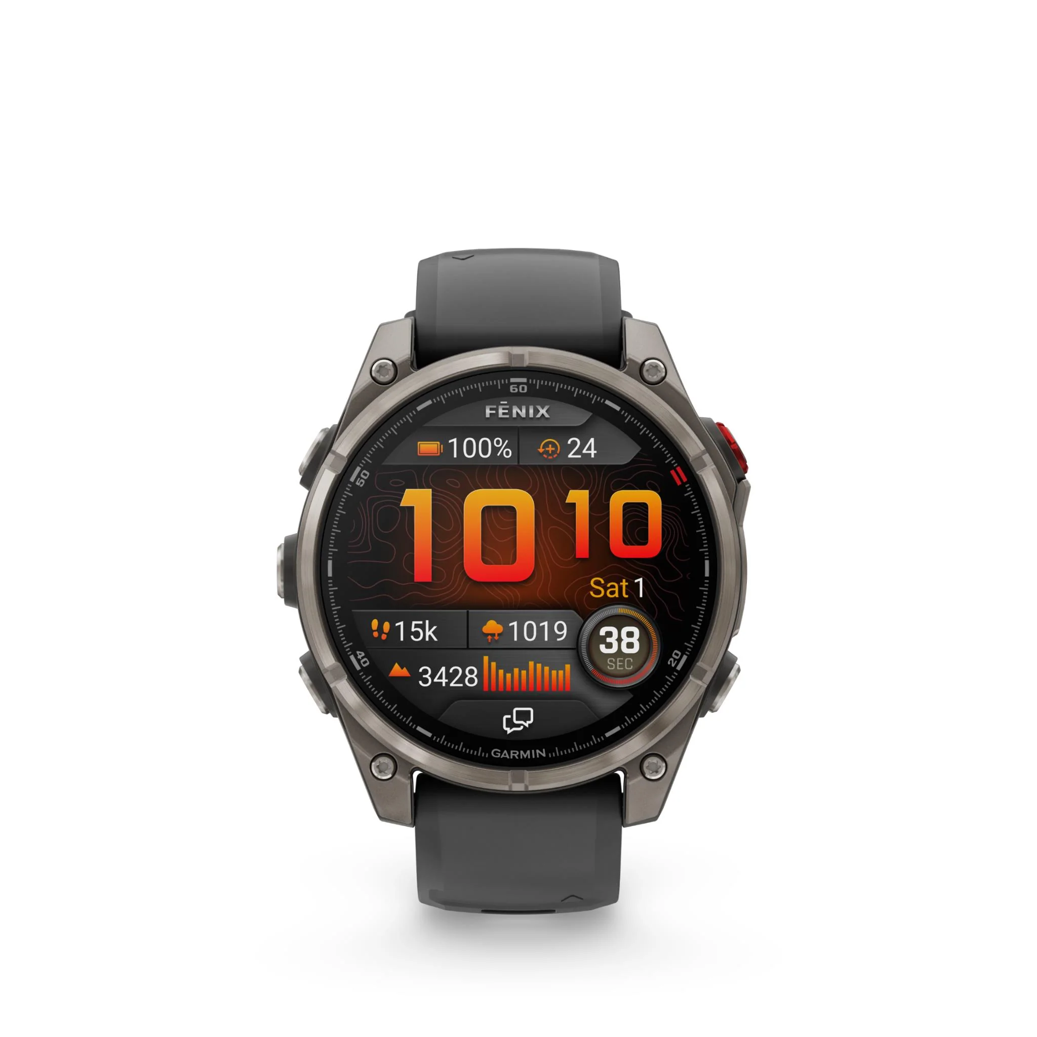 Garmin Fenix 8 Pro 47mm AMOLED Sapphire Edition Titanium with Graphite + Black Band - Image 11