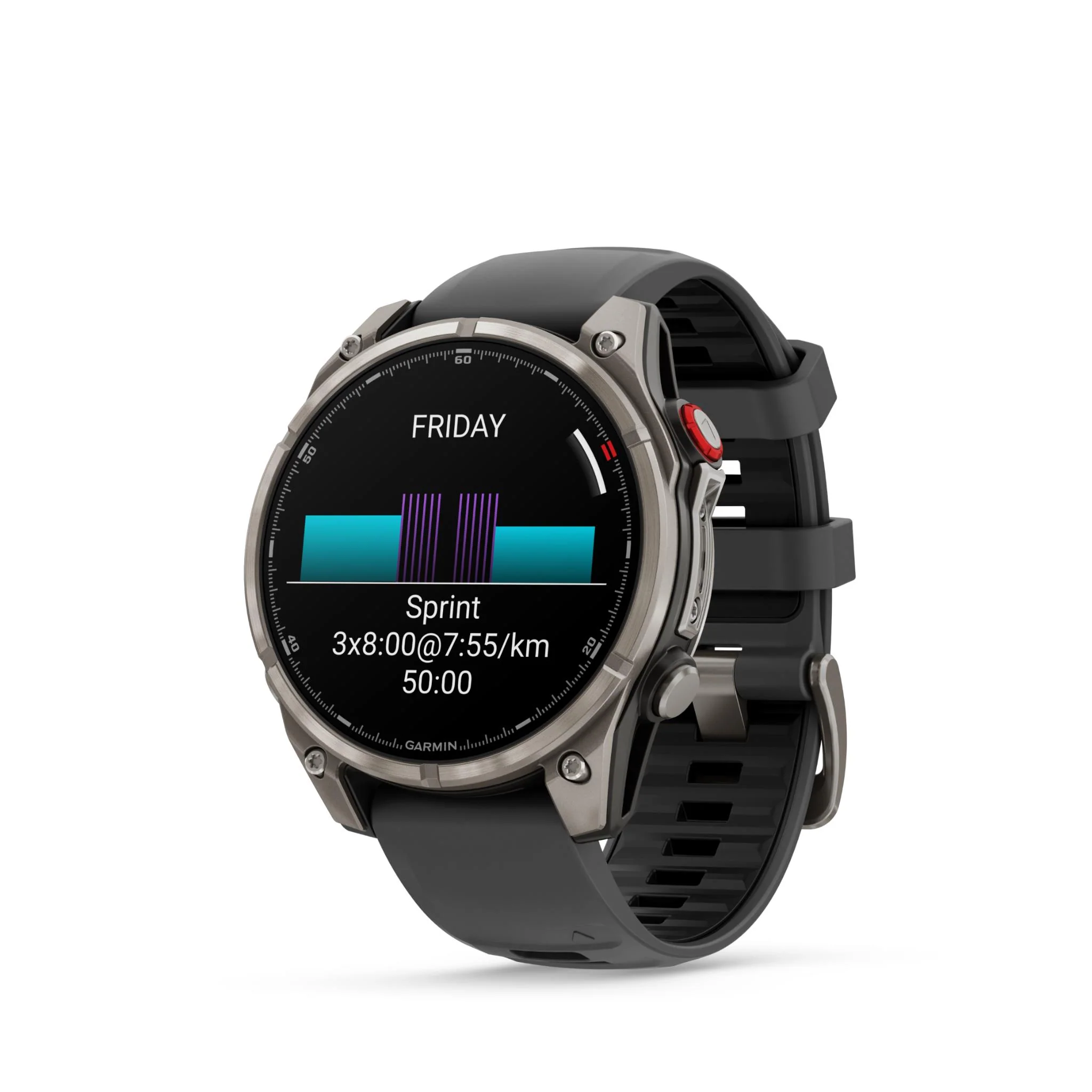 Garmin Fenix 8 Pro 47mm AMOLED Sapphire Edition Titanium with Graphite + Black Band - Image 4