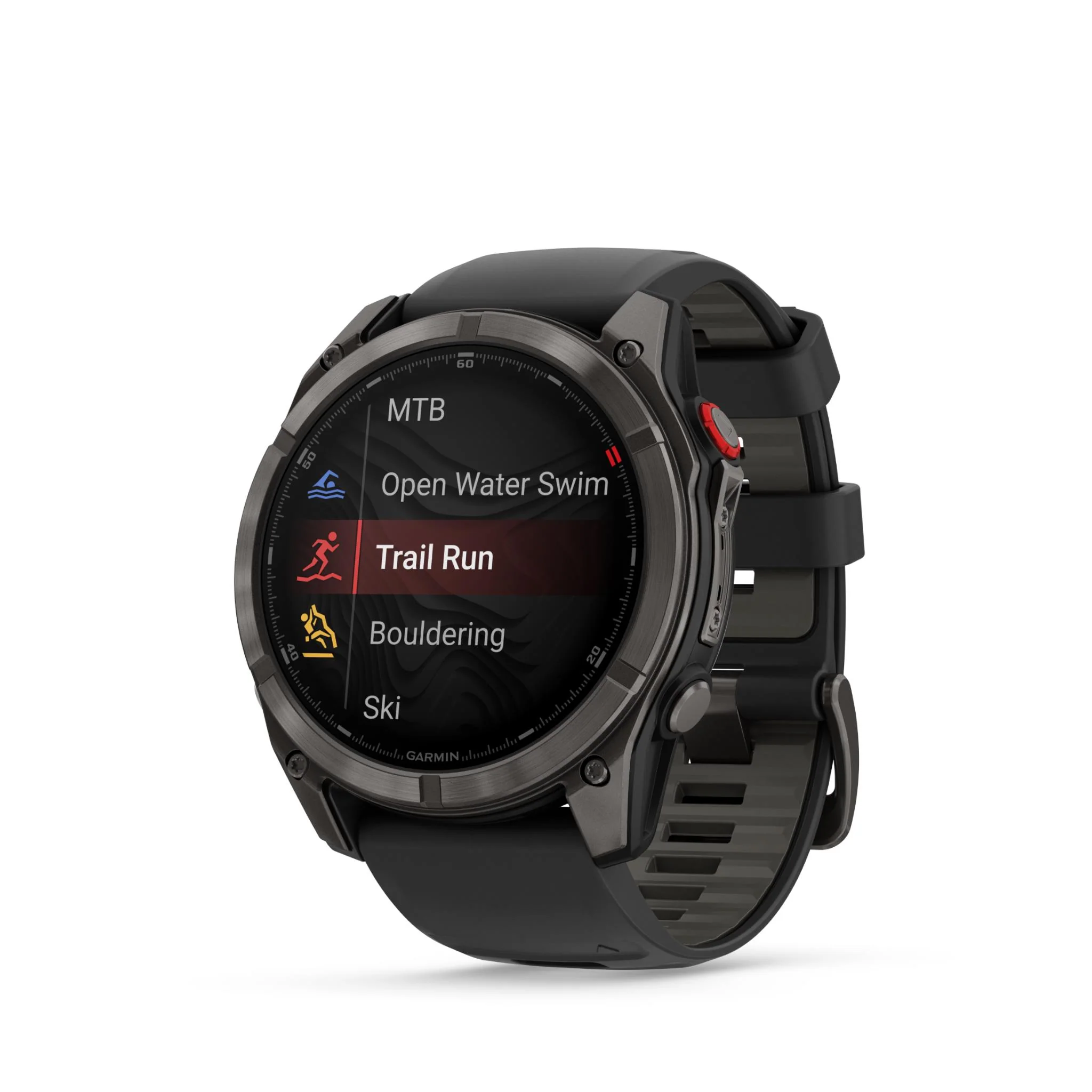 Garmin Fenix 8 Pro 51mm AMOLED Sapphire Edition Carbon Grey Titanium with Black + Pebble Grey Band - Image 3