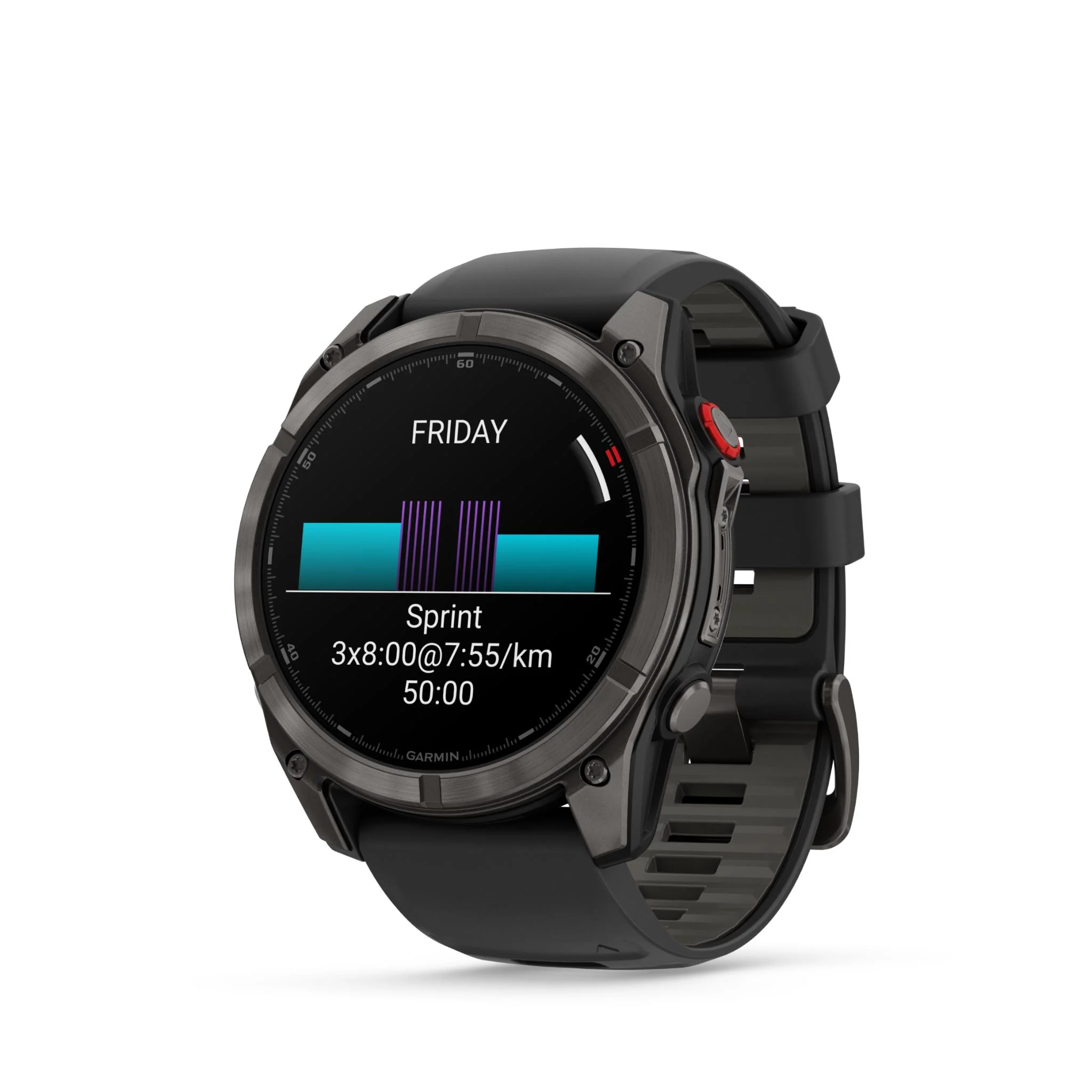Garmin Fenix 8 Pro 51mm AMOLED Sapphire Edition Carbon Grey Titanium with Black + Pebble Grey Band - Image 4