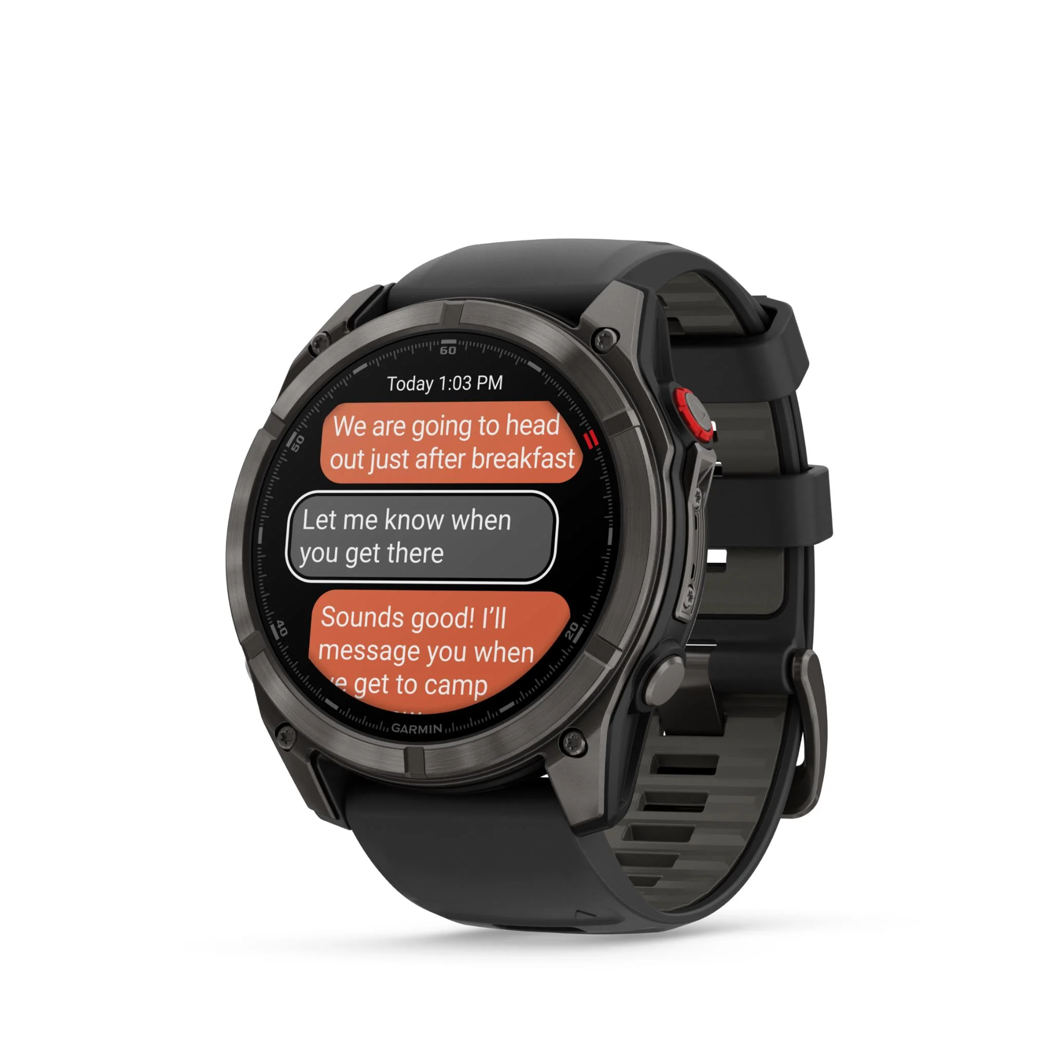 Garmin Fenix 8 Pro 51mm AMOLED Sapphire Edition Carbon Grey Titanium with Black + Pebble Grey Band - Image 6