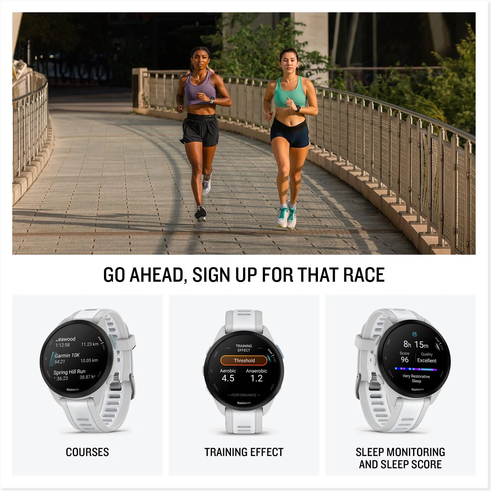 Garmin Forerunner 165 Smart Watch (Mist Grey/Whitestone) - Image 4