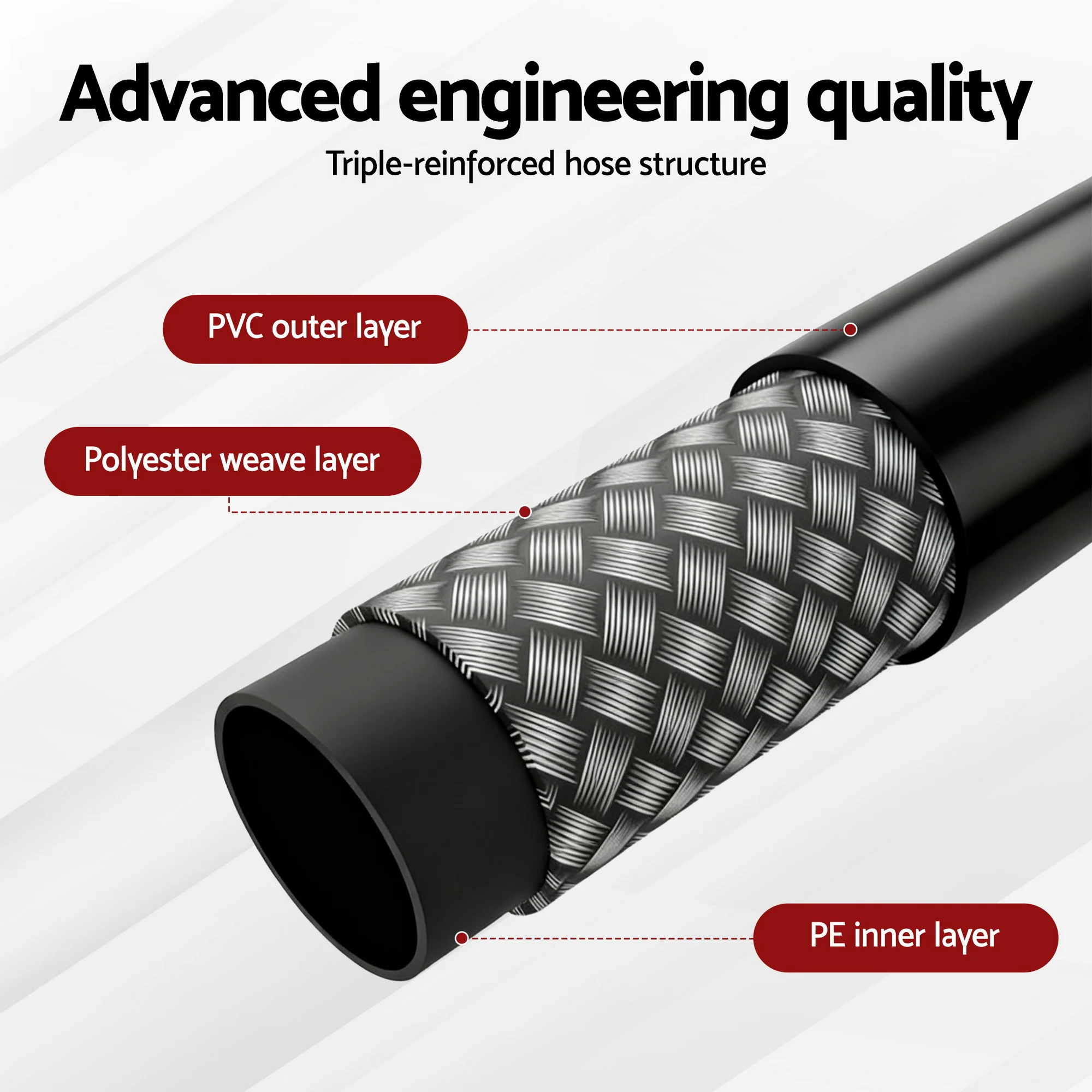 Giantz Pressure Washer Hose 30M 5800PSI Power Replacement Extension 1/4'' Quick Connect - Image 7