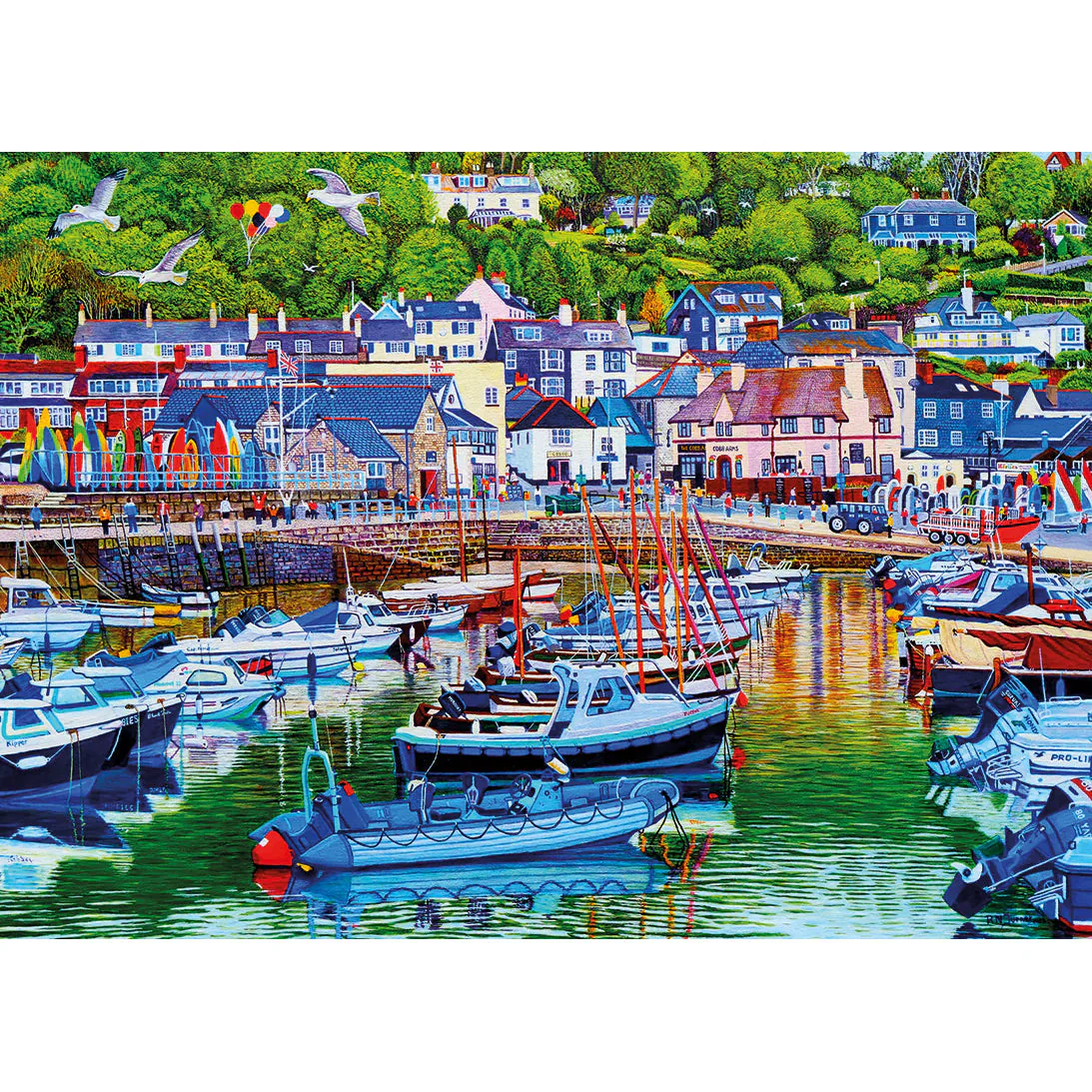 Gibsons 1000pc Lyme Regis Harbour Puzzle - Image 2