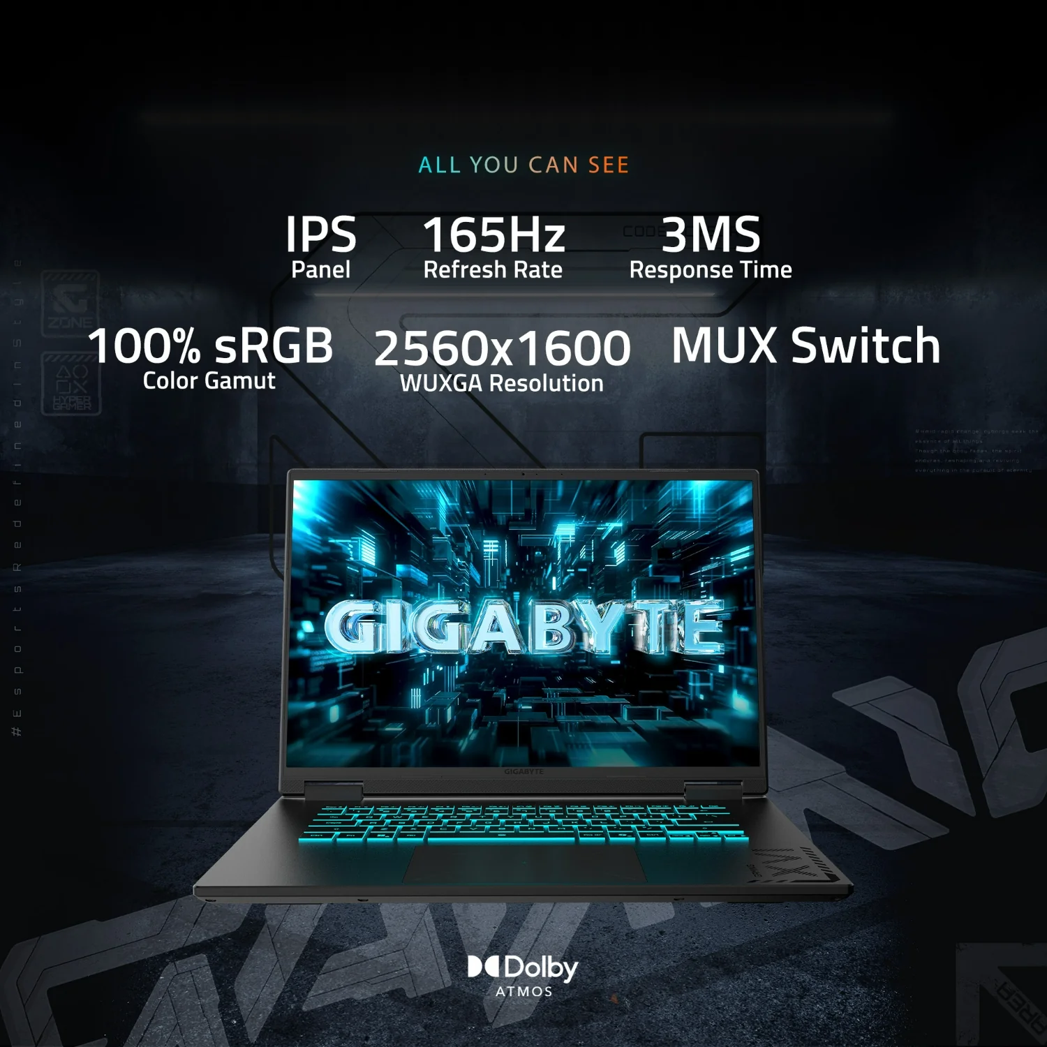 GIGABYTE A16 PRO | RTX 5070Ti | Intel Core7 240H | Gaming Laptop - Image 5