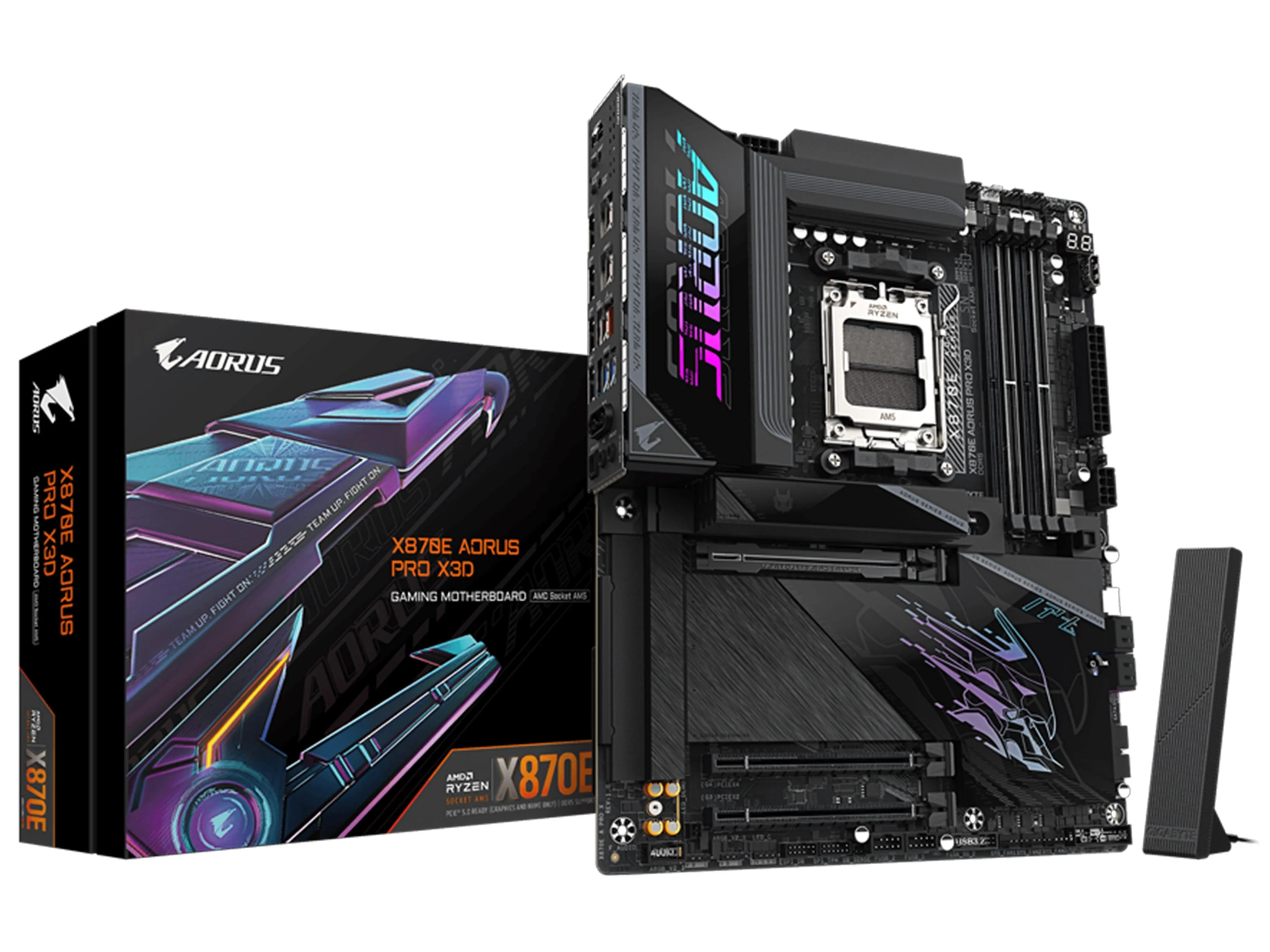 Gigabyte X870E Aorus PRO X3D AM5 ATX Motherboard (X870E AORUS PRO X3D) - Image 2