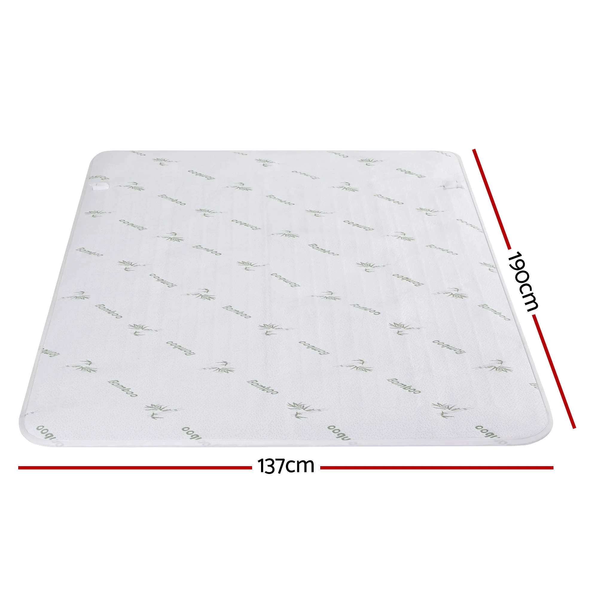 Giselle Electric Blanket Bamboo Fabric Double Fitted Heated Pad Underlay Washable Winter - Image 3