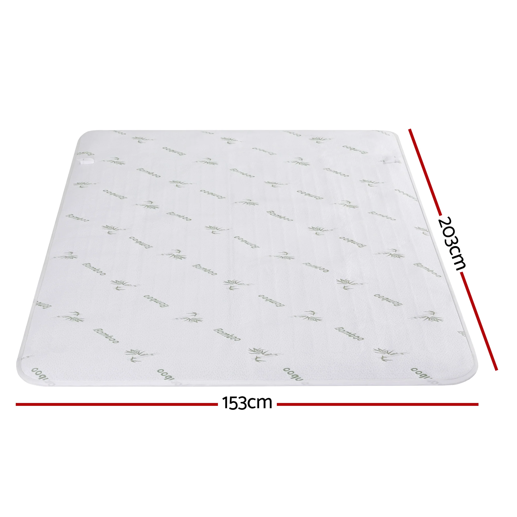 Giselle Electric Blanket Bamboo Fabric Queen Fitted Heated Pad Underlay Washable Winter - Image 3
