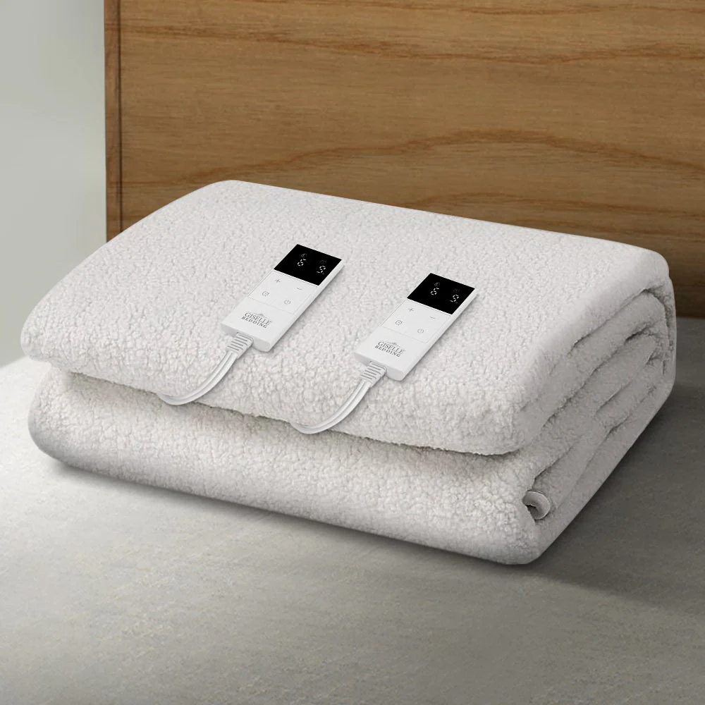 Giselle Electric Blanket Queen Fitted Heated Pad Fleecy Underlay Washable Winter - Image 2