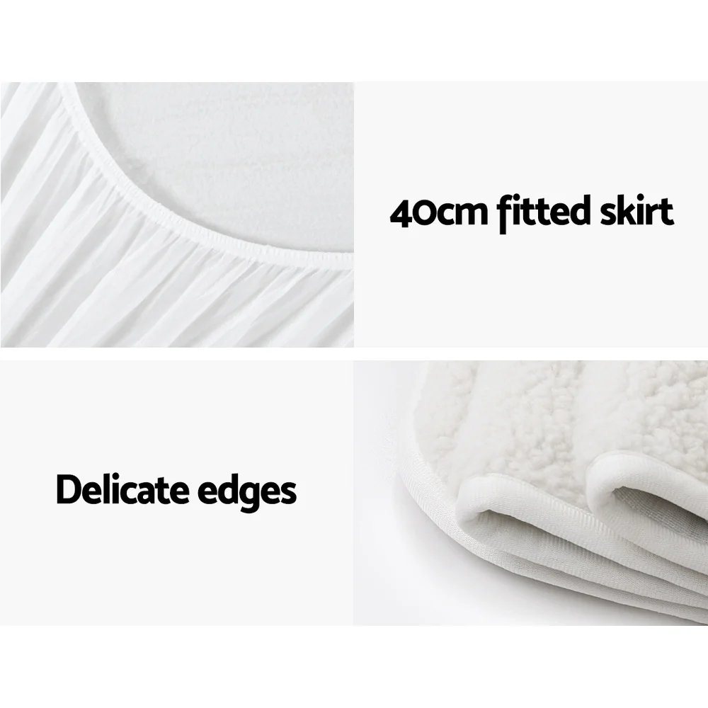 Giselle Electric Blanket Queen Fitted Heated Pad Fleecy Underlay Washable Winter - Image 6