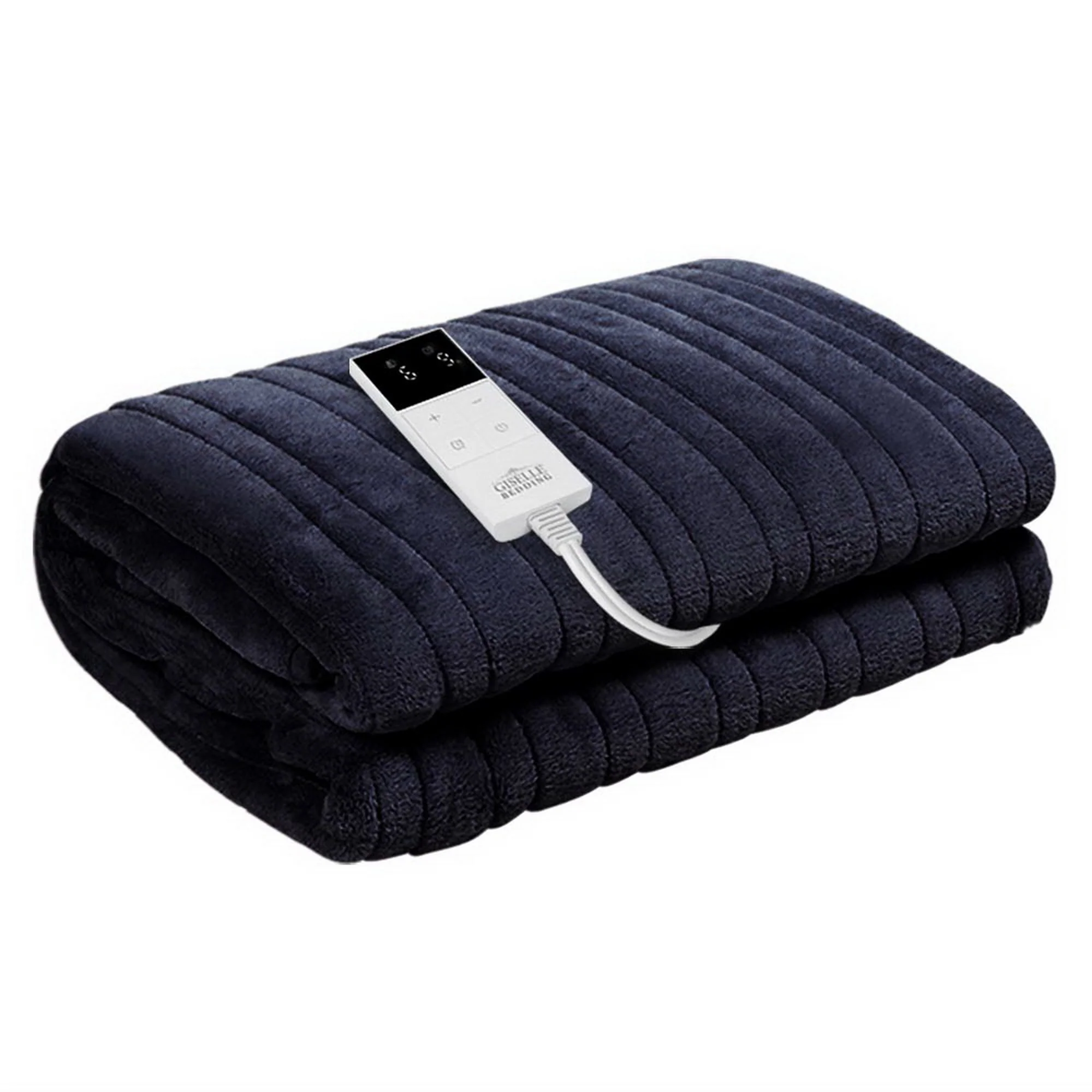 Giselle Electric Throw Rug Heated Blanket Fleece (Charcoal)