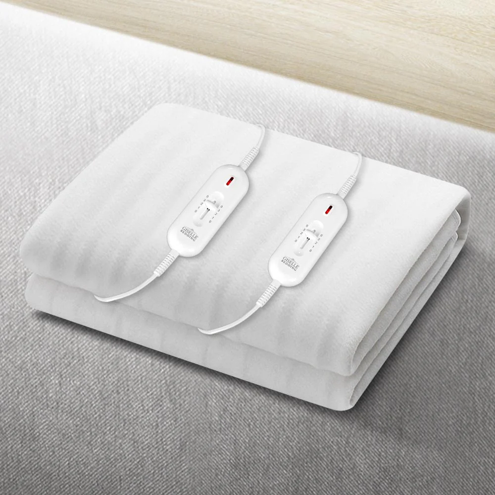 Giselle Heated Electric Blanket King Fitted Polyester Underlay Washable Winter - Image 2