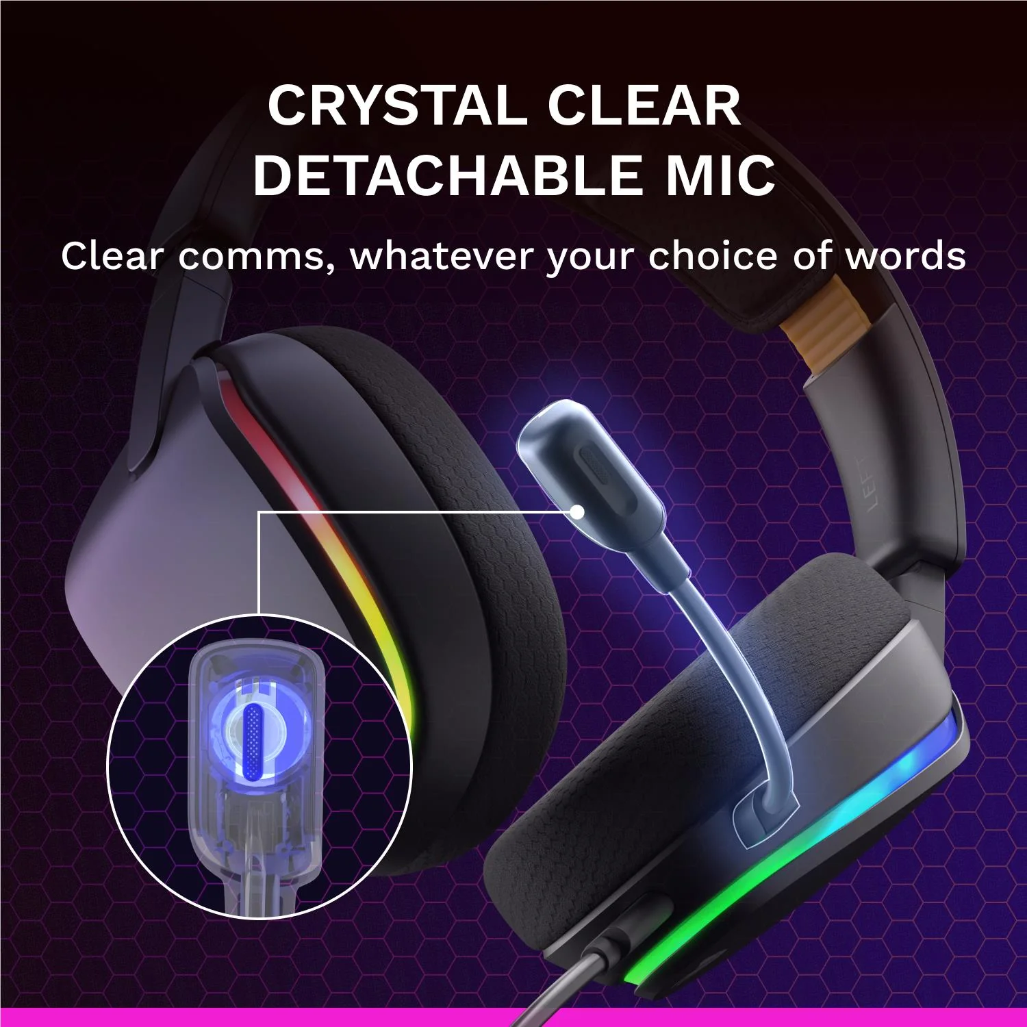 Glorious GHS Eternal RGB Stereo RGB Gaming Headset for PS5, PS4, Switch and PC (Black) - Image 6