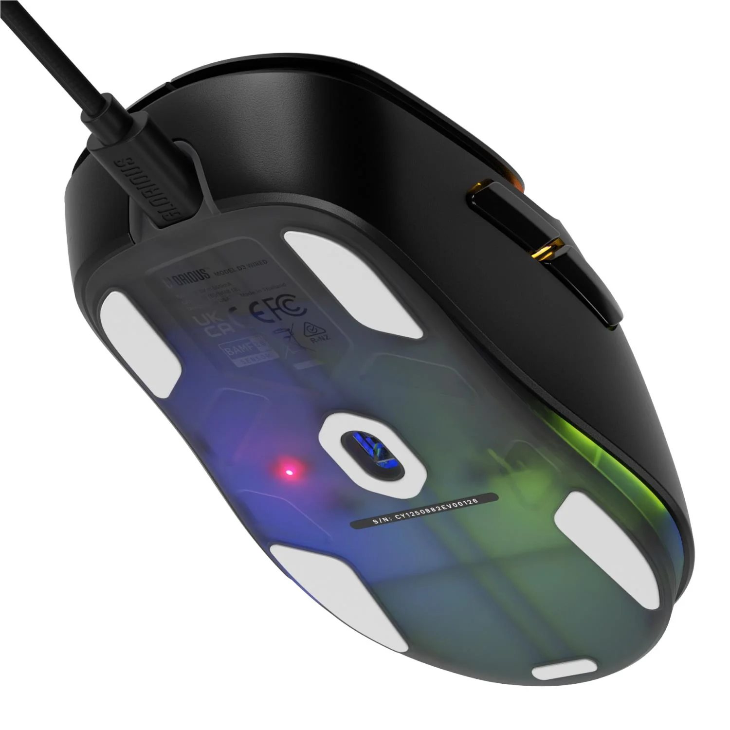 Glorious Model D3 Wired Gaming Mouse (Black) - Image 5