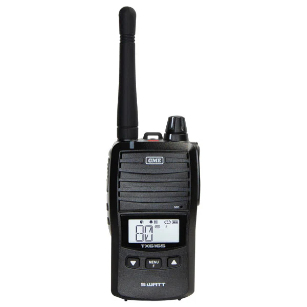 GME 5W UHF HH Radio with Speaker Mic (Black) - Image 2