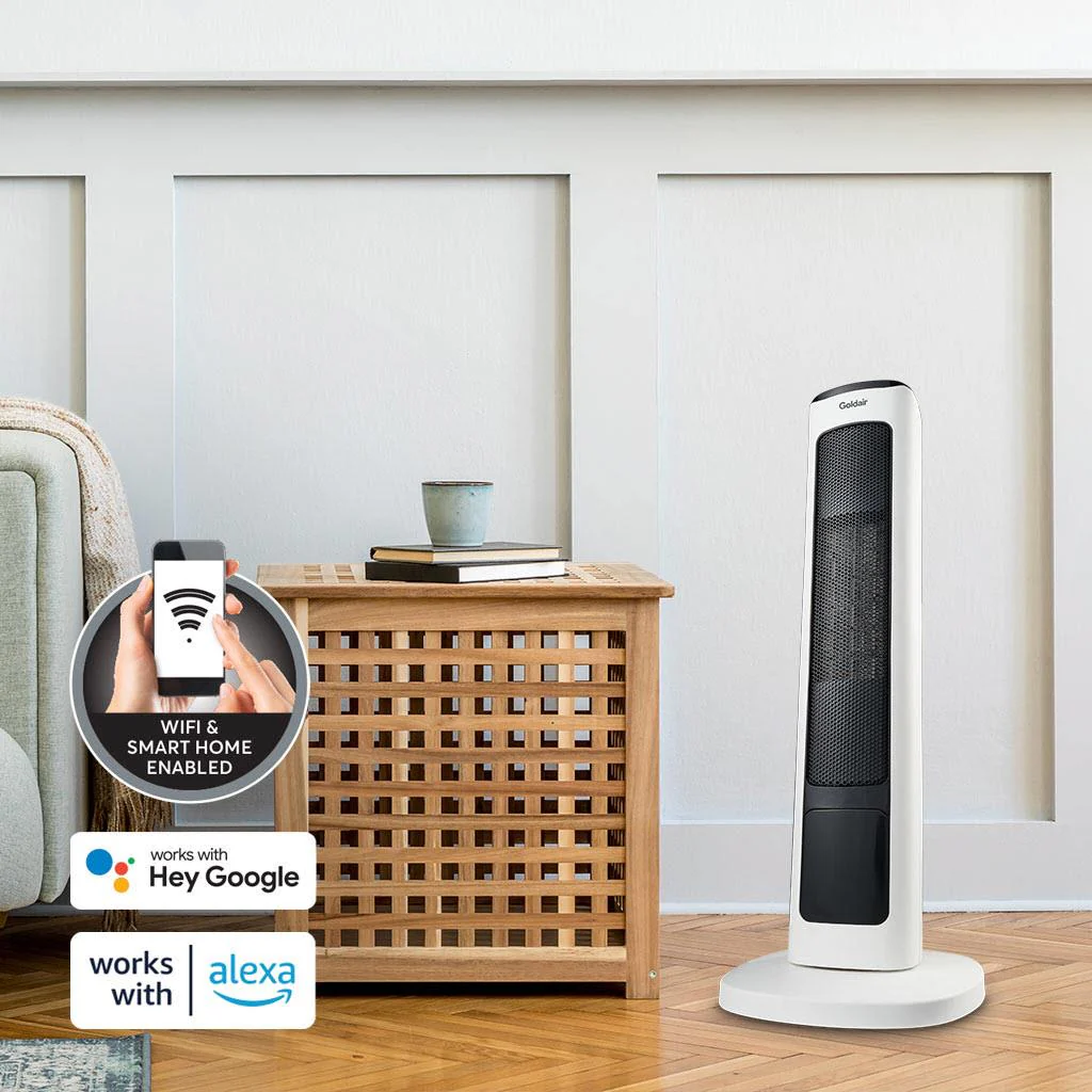 Goldair 2000W Smart Wi-Fi Ceramic Tower Heater - Image 5