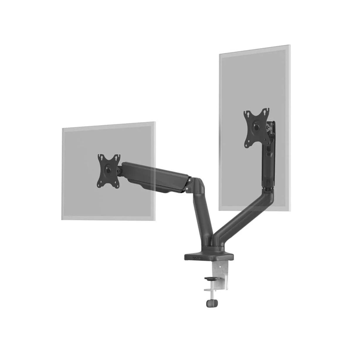 Goobay 43-81cm Dual Monitor Mount with Gas Spring (Black) - Image 2